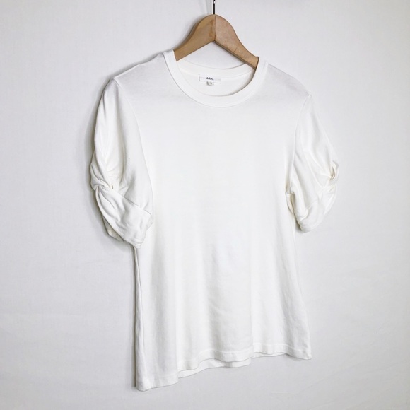 A.L.C. Keira medium white puffed sleeve T-shirt - Picture 7 of 10